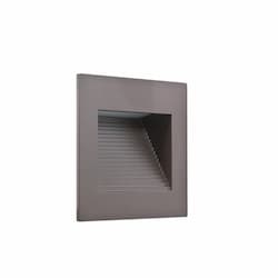 1W LED Inner Square Step Light, 60 lm, 120V, 3000K, Dark Bronze