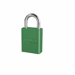 Aluminum Safety Padlock 1/ 1-in Shackle, Green