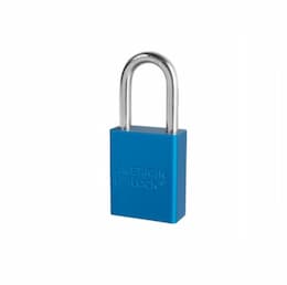 Blue 5 Pin Keyed Different Solid Aluminum Padlock