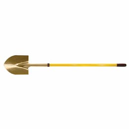 Round Point Shovel with Fiber Glass Handle, 9 in Blade Width