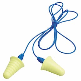 AO Safety Corded Push-Ins w/Grip Ring Foam Earplugs