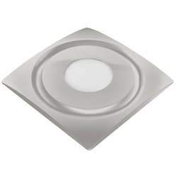 33W Slim Fit Bathroom Fan w/LED Light, Dimmable, 90 CFM, 1150 lm, 4000K, Satin Nickel