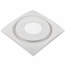 Aero Pure 33W Slim Fit Bathroom Fan, 10W Light & Humidity Sensor, 90 CFM, White