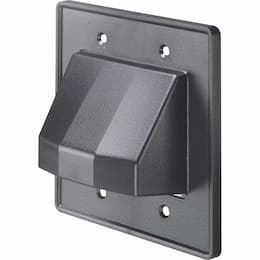 2-Gang Reversible Cable Entrance Plate, Black