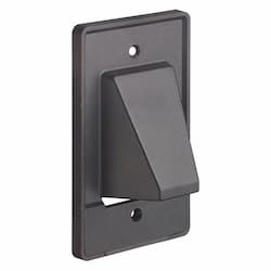 1-Gang Reversible Cable Entrance Plate w/ Removable Plate, Black
