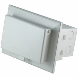 Low Profile IN BOX for New Brick Construction, Horizontal, WHT/WHT