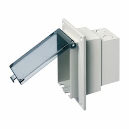 1-Gang Low Profile InBox for Flat Surfaces Retrofit, Vertical, WH/CL