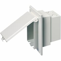 1-Gang Low Profile InBox for Flat Surfaces Retrofit, Vertical, WH/WH