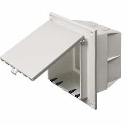 2-GangLow Profile InBox for Flat Surfaces Retrofit, Vertical, WH/WH