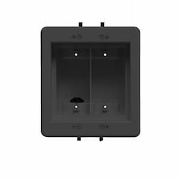 2-Gang Recessed Indoor InBox for New & Retrofit Construction, Black