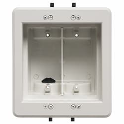 2-Gang Recessed Indoor InBox for New & Retrofit Construction, White