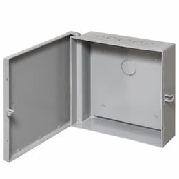 11-in x 11-in Heavy Duty Enclosure Box w/ Back Plate, Gray