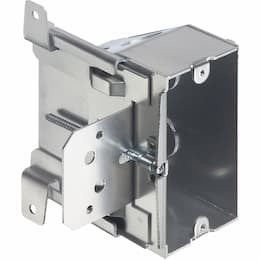 Adjustable In/Out Outlet Box for New Construction, Steel