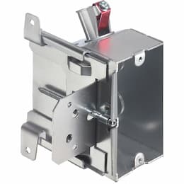 Adjustable In/Out Outlet Box for New Construction w/ Connector, Steel
