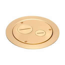 5.5-in Concrete Floor Box Cover Kit w/ Threaded Plug, Brass