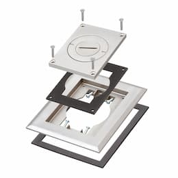 1-Gang Frame Kit w/ 2-in & 1-in Inserts for Gangable Box, Nickel