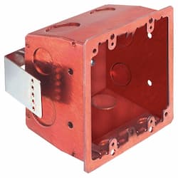 4X4 Box, Plated Steel, Red