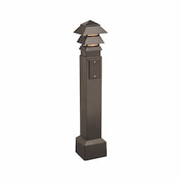 35-in Gard-N-Post Bollard Kit w/ Light, Bronze