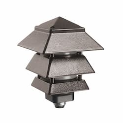 40W Gard-N-Post Pagoda Light w/o Bulb, Large, Bronze