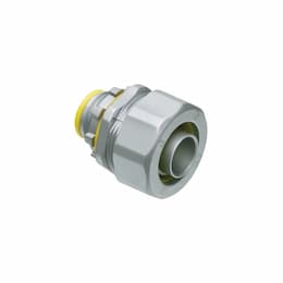 3-1/2-in Connector w/ Insulated Throat, Zinc, Straight