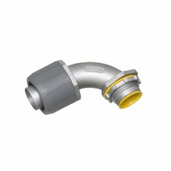 1-in Snap2It Connector w/ Insulated Throat, Zinc, 90 Degree