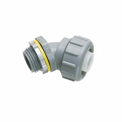 1-in Connector, Non-Metallic, 45 Degree, Gray