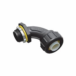 1-in Connector, Non-Metallic, 90 Degree, Black