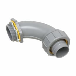 1-1/4-in Connector, Non-Metallic, 90 Degree, Gray