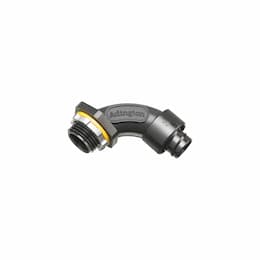 1/2-in Screw-On Connector, Non-Metallic, 90 Degree, Black