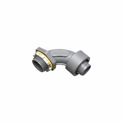 3/4-in Screw-On Connector, Non-Metallic, 90 Degree, Gray