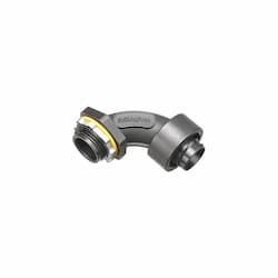 3/4-in Screw-On Connector, Non-Metallic, 90 Degree, Black