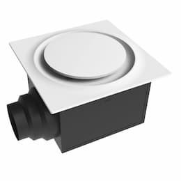 18W Quiet Bathroom Fan, 80 CFM, White Finish