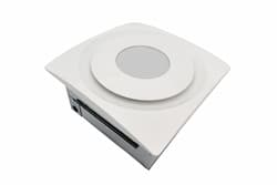 Aero Pure 33W Slim Fit Bathroom Ceiling & Wall Fan w/Sensor & Light, Low Profile, 120 CFM, White