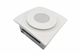 Aero Pure 33W Slim Fit Bathroom Ceiling & Wall Fan w/Sensor & Light, Low Profile, 120 CFM, White