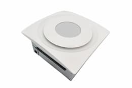 Aero Pure 33W Slim Fit Bathroom Ceiling & Wall Fan w/Light, Low Profile, 120 CFM, White