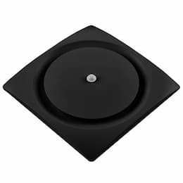 11W Bathroom Fan w/ Humidity & Motion, 80-140 CFM, 120V, Black