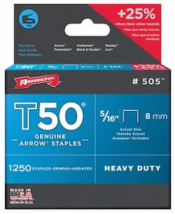 Arrow 5/16" T50 Heavy Duty Wire Staples