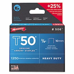 1/2 IN (12 mm) T50 Heavy Duty Genuine Arrow Staples