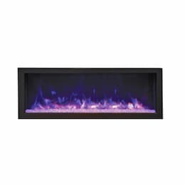 45-in Deep Electric Fireplace w/ Black Steel Surround