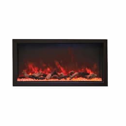 55-in Extra Tall Electric Fireplace w/ Black Steel Surround