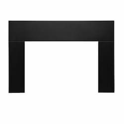 28-in Standard 3-Sided Surround for Abbot Fireplace, Black