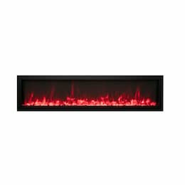 Amantii 60-in Panorama Xtraslim Electric Fireplace w/ Black Steel Surround