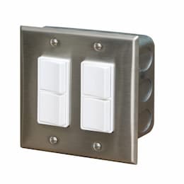 4000W Electric Heater Switch, Flush Mount, Indoor, Dual Duplex