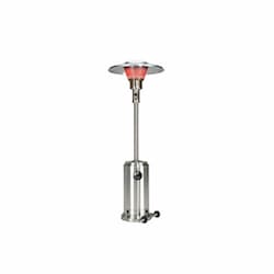 38000 BTU/H Parasol Stand Heater, Liquid Propane, Portable, S. Steel