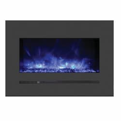 48-in Electric Fireplace w/ Steel Surround & Glass Media