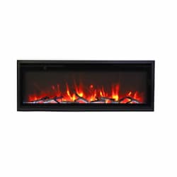 45-in Extra Slim Clean Face Electric Fireplace w/ Black Steel Surround