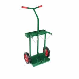 Dual Handle Welding Cart, Dual Cylinder, 10-in Wheel