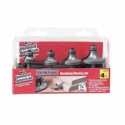 Vermont American 4 pc. Roundover/Beading Router Set, Carbide Tipped, 1/4-in Shank