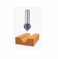 90 Degree x 1-in V-Groove Bit, Carbide Tipped