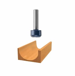 1/4-in x 1-1/8-in Dish Carving Router Bit, Carbide Tipped
